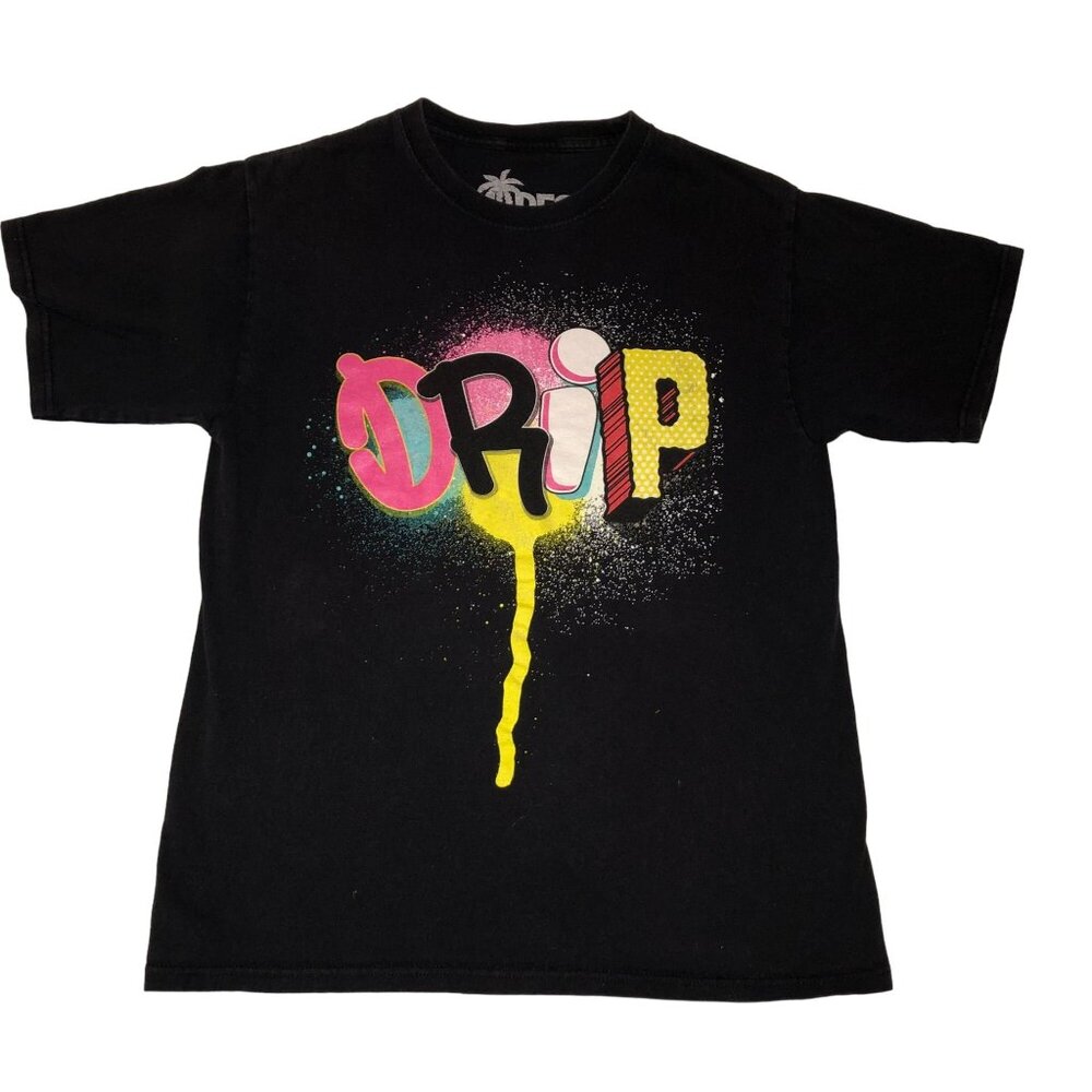Vibes Drip Streetwear T-Shirt Sz M Black Pink Cotton Bailey Apparel Co Mens